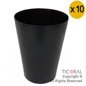 VASO PLASTICO NEGRO 220CC X 10 UNIDADES